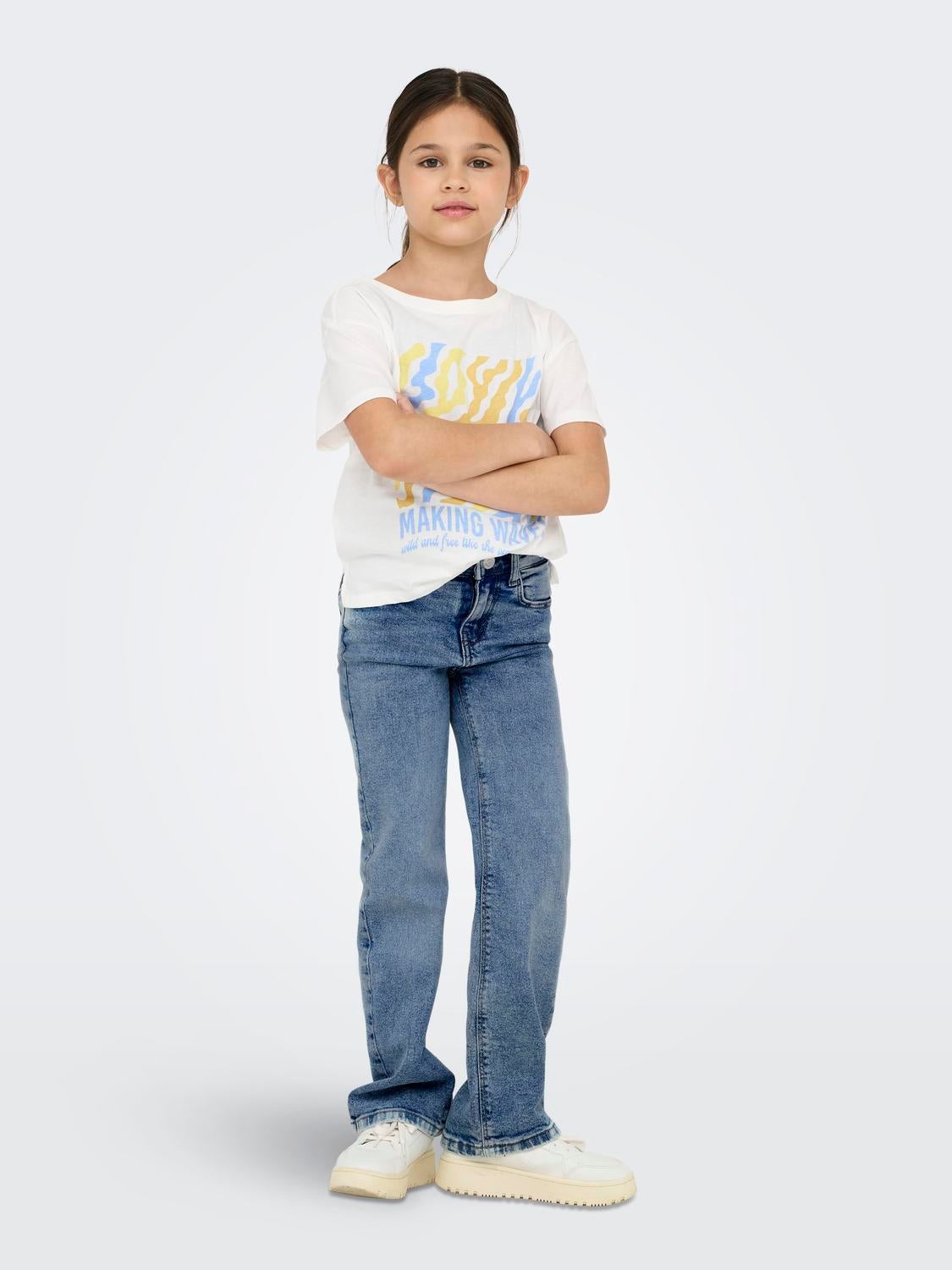 KOGJUICY Weiter Beinschnitt Jeans Light Blue Denim