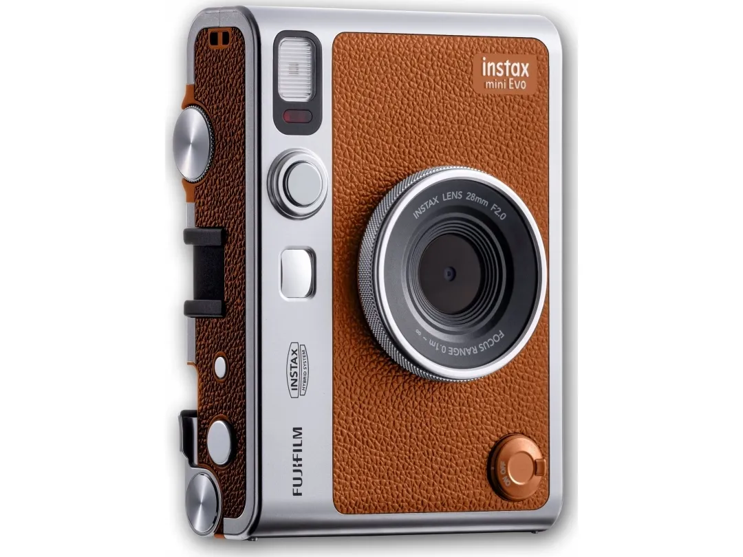 Fujifilm Instax mini Evo - Digitalkamera - kompakt med hurtigfotoprinter - Bluetooth - brun