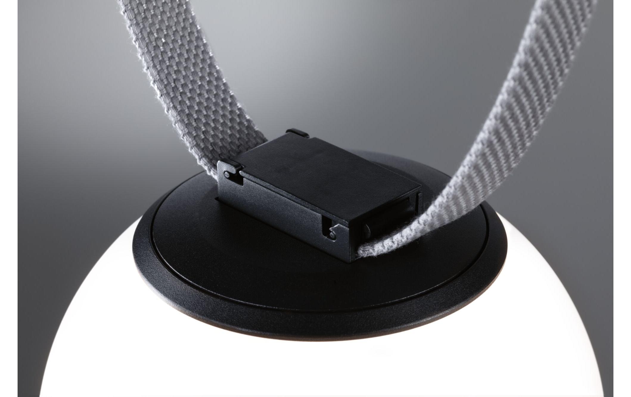 ULine Pendel Ball 150 mm, 3000 K, 90 Ra, Aluminium, SchwarzGurt-System-Leuchte