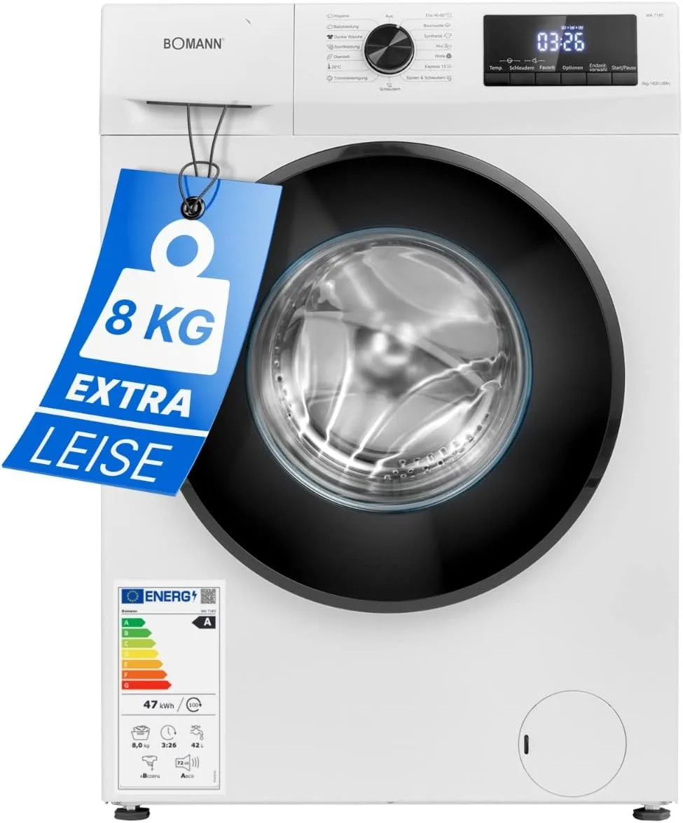 Bomann® Waschmaschine 8 kg [Energieklasse A]