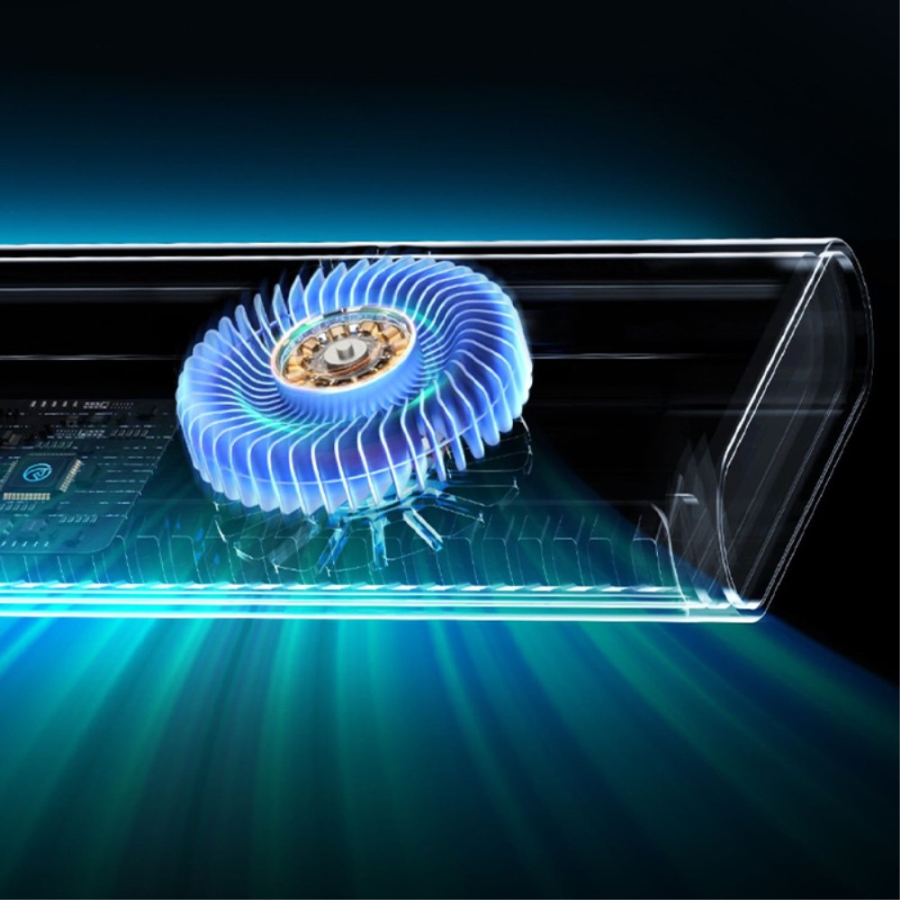 2in1 USB Desktop Lüfter Bildschirm Ventilator mit Licht - Schwarz