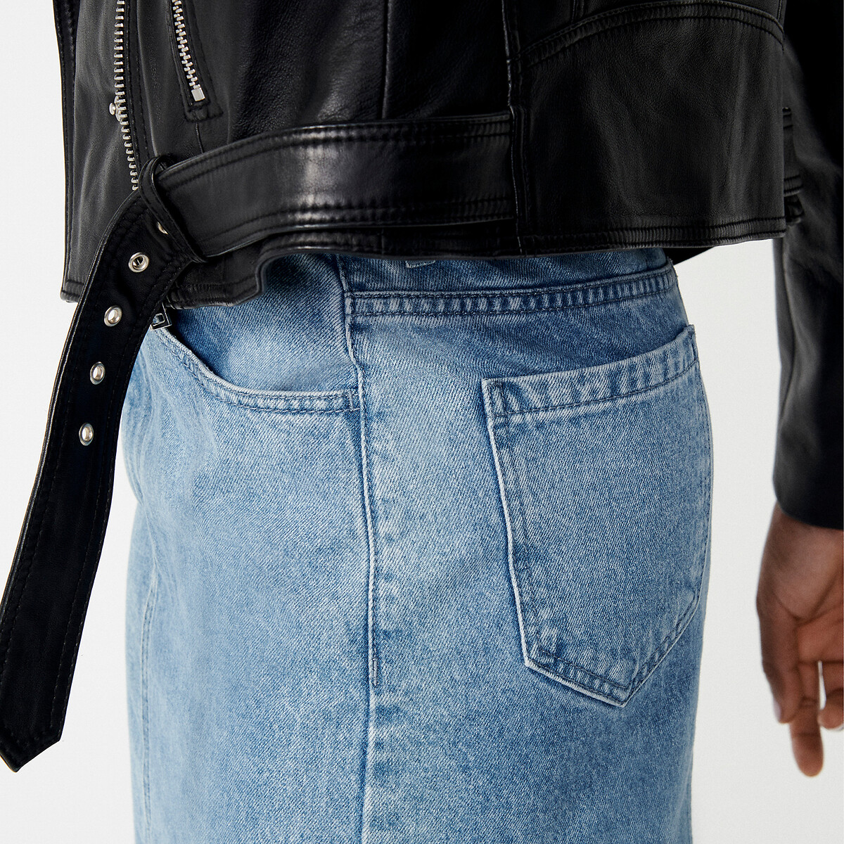 COLEÇÕES LA REDOUTE<br>Bikerjasje em leer, Assinatura THELMA