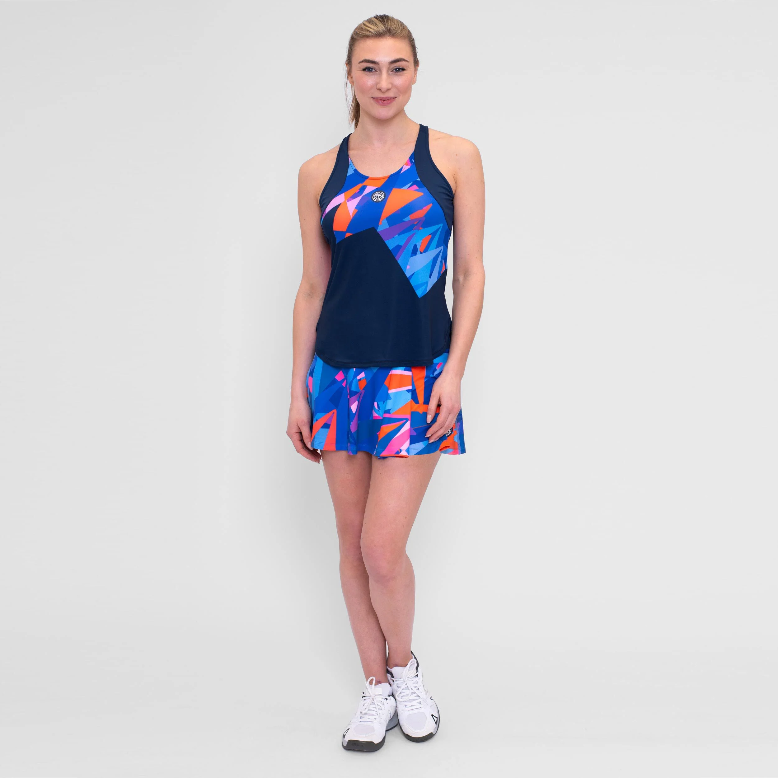 BIDI BADU Spike Printed Wavy Jupe Femmes - Bleu Foncé , Bleu