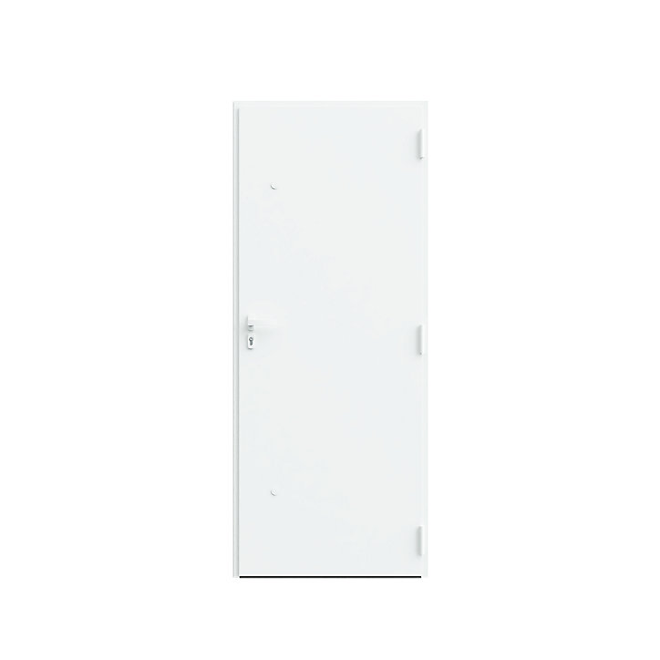 Porte d'entrée FORTIA alu blanc RAL 9003 Kapas 96 x h.218 cm poussant gauche