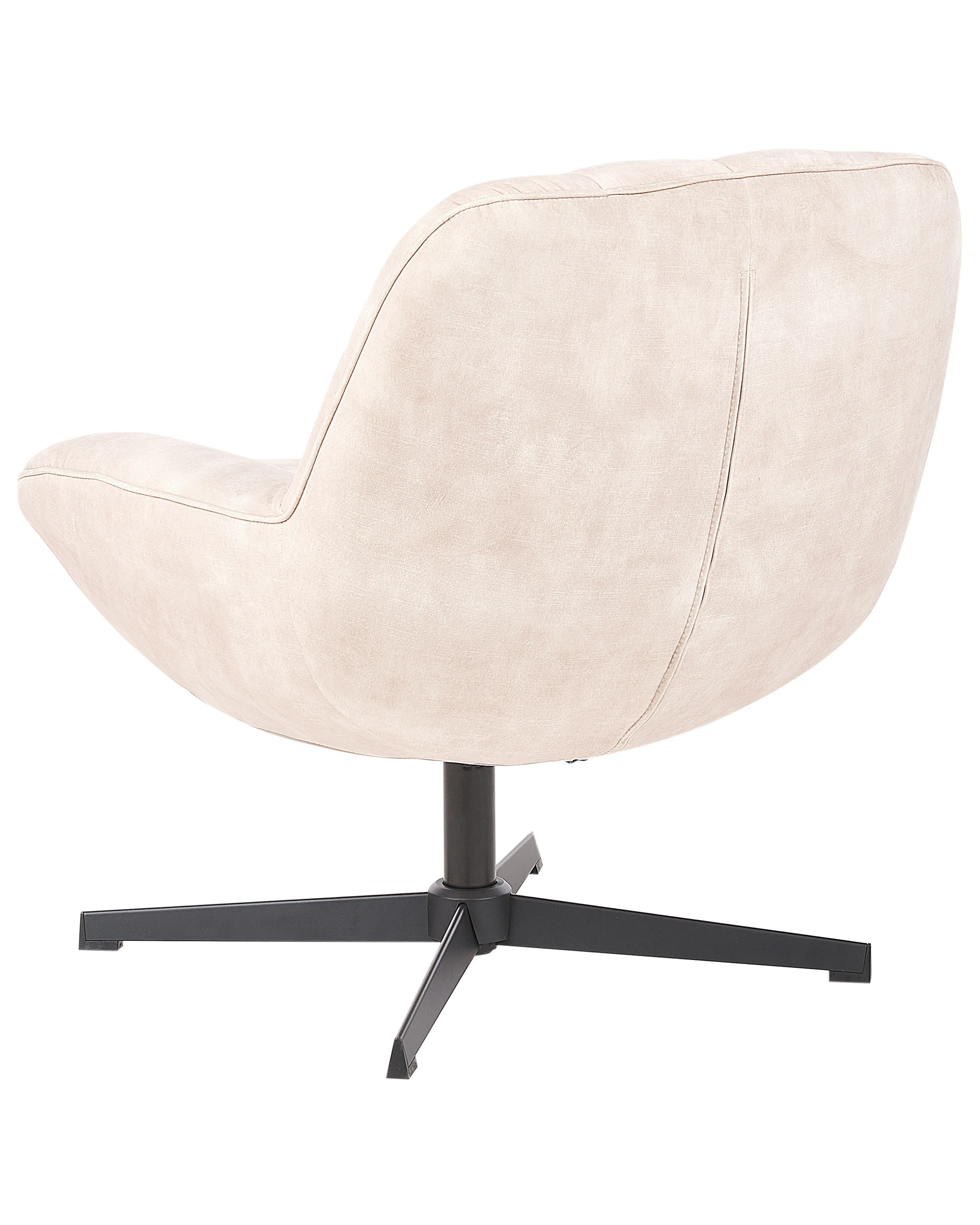 Draaifauteuil LIA met voetenbank Fluweel Beige