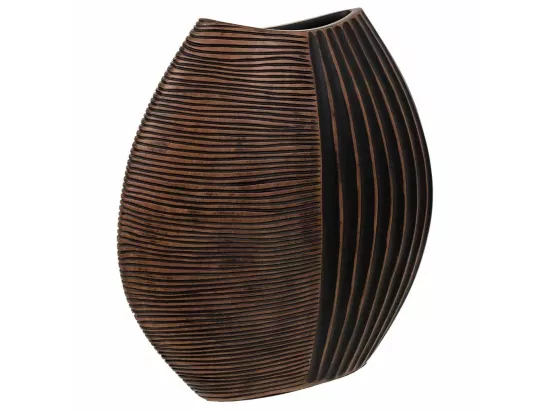 Vase en polyrésine marron 29,5x10,5x29,5h