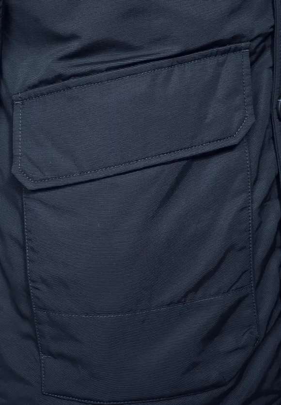 Warmer Parka mit Kapuze - midnight blue