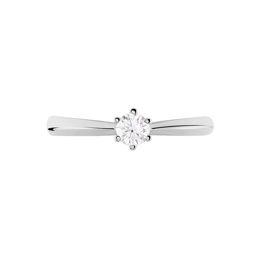 Bague Solitaire Veronika Or Blanc Diamant