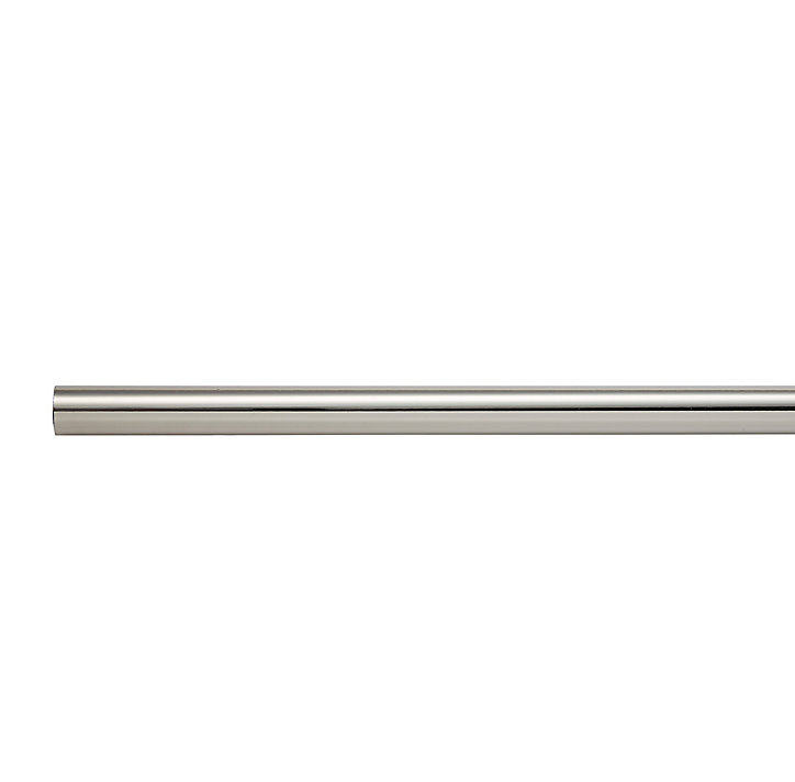 Tringle à rideaux GoodHome Olympe L.300cm ⌀19cm chromé