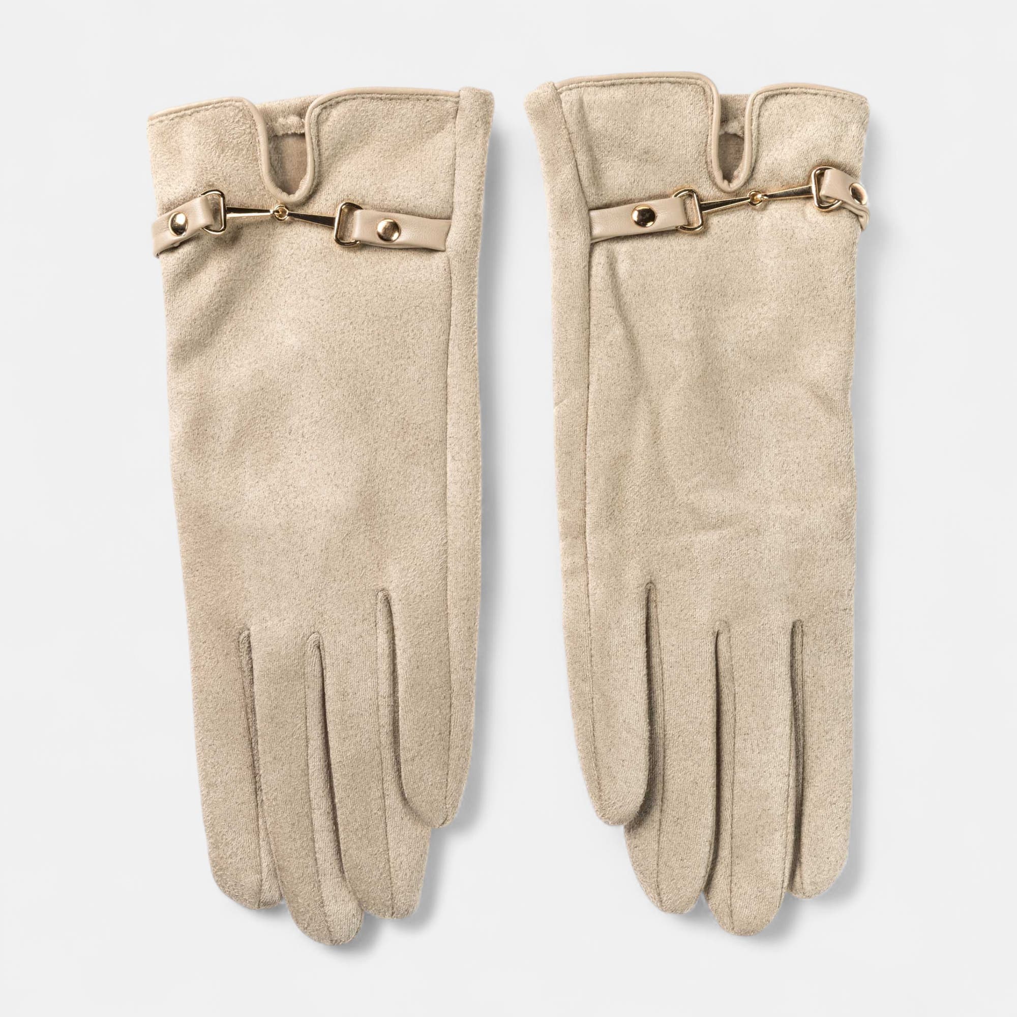 Gants beige