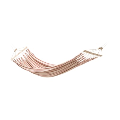 Einzelhängematte Baumwolle, Beige/Rot