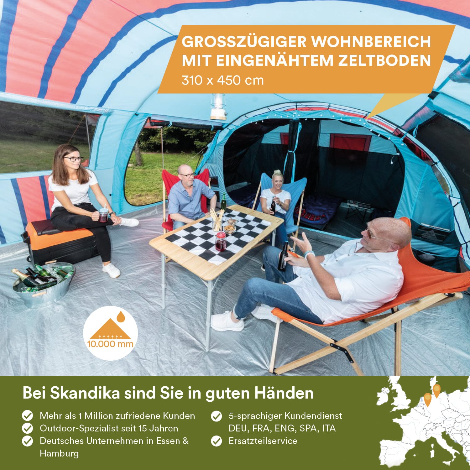 Skandika Gotland 6 Tunneltent