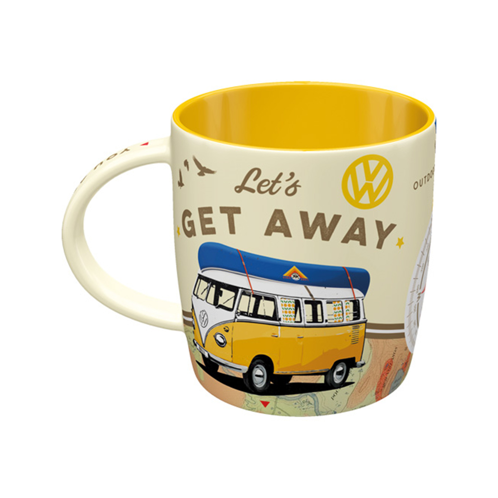 Kaffeebecher VW Bulli - Lets get away - Keramik -330 ml