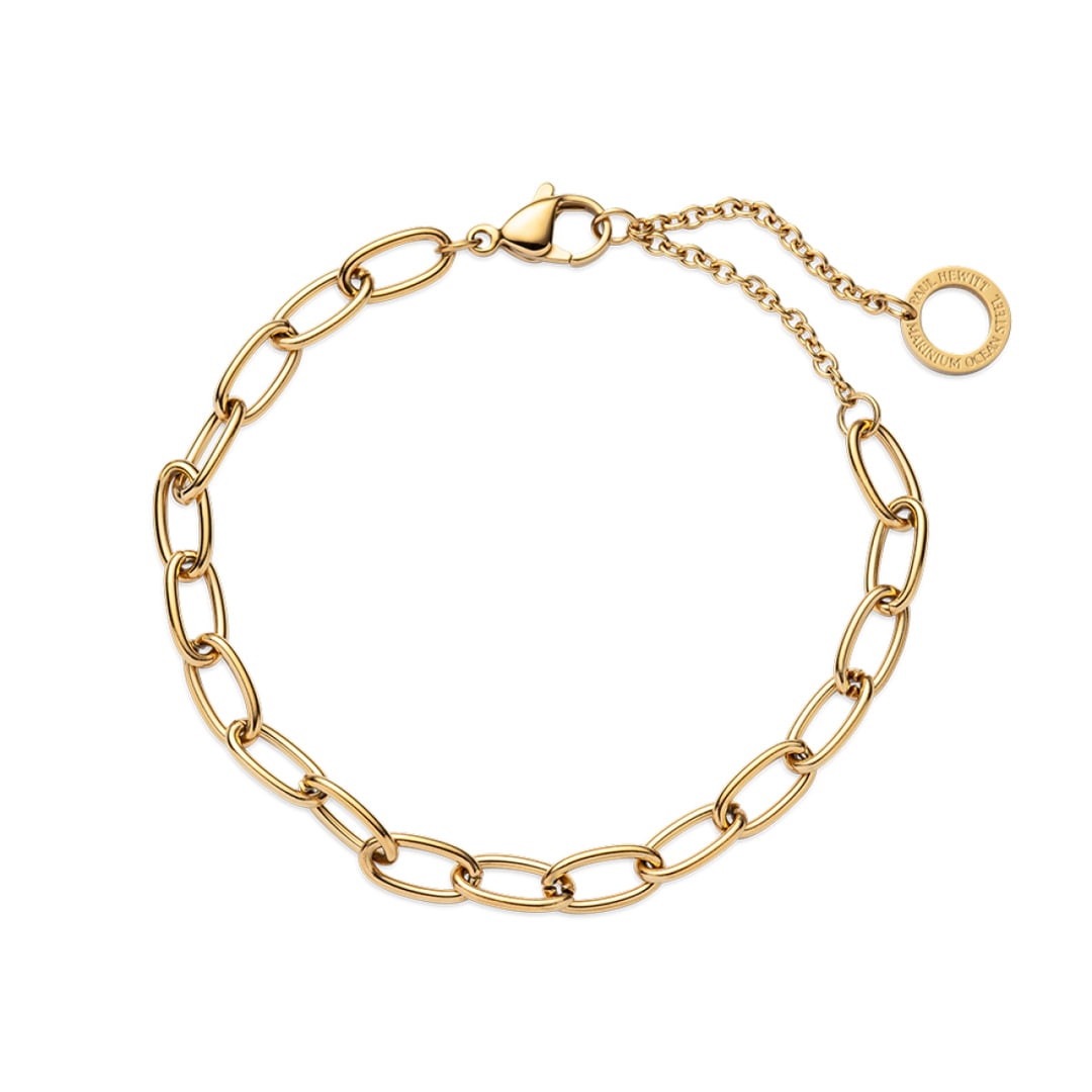 Paul Hewitt Charm-Armkette Anchor Link Marinium Ocean Steel Goldig