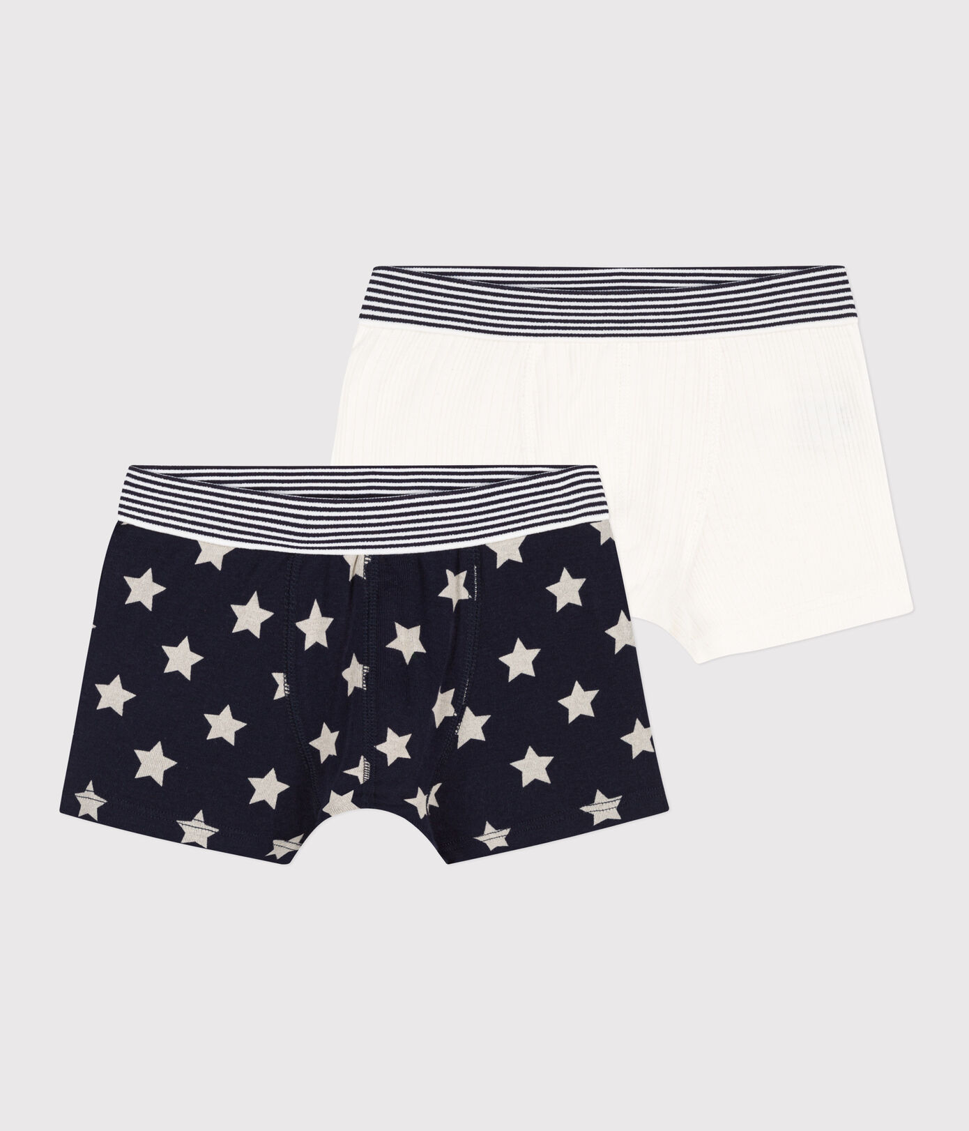 Lot de 2 boxers étoiles en coton petit garçon