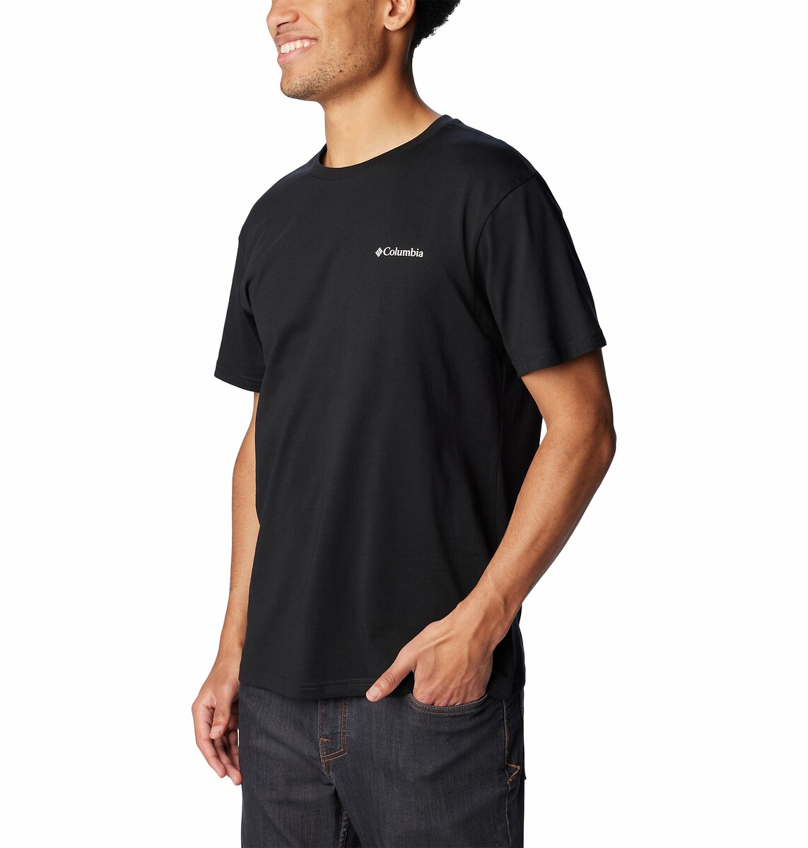 COLUMBIA<br>Camiseta de manga curta com logo no peito essencial