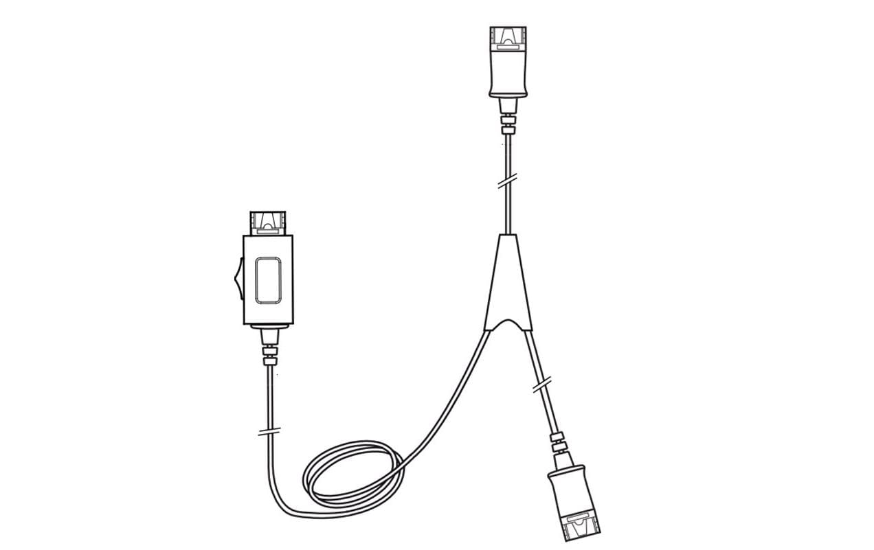 Y-Kabel für A100M/A100D Headset QD - QD 0.48 mSnom Y-Trainingskabel für A100M/A100D Headset