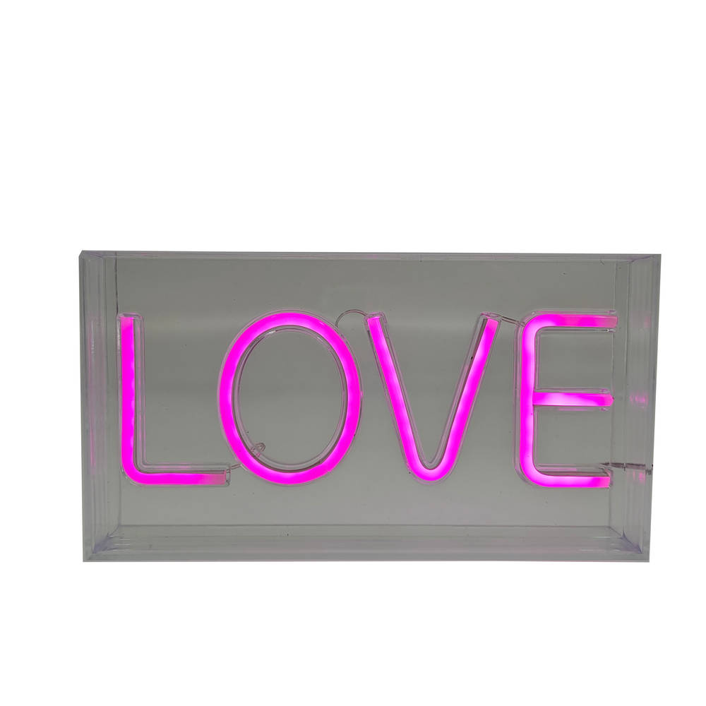 Neon lamp box liefde