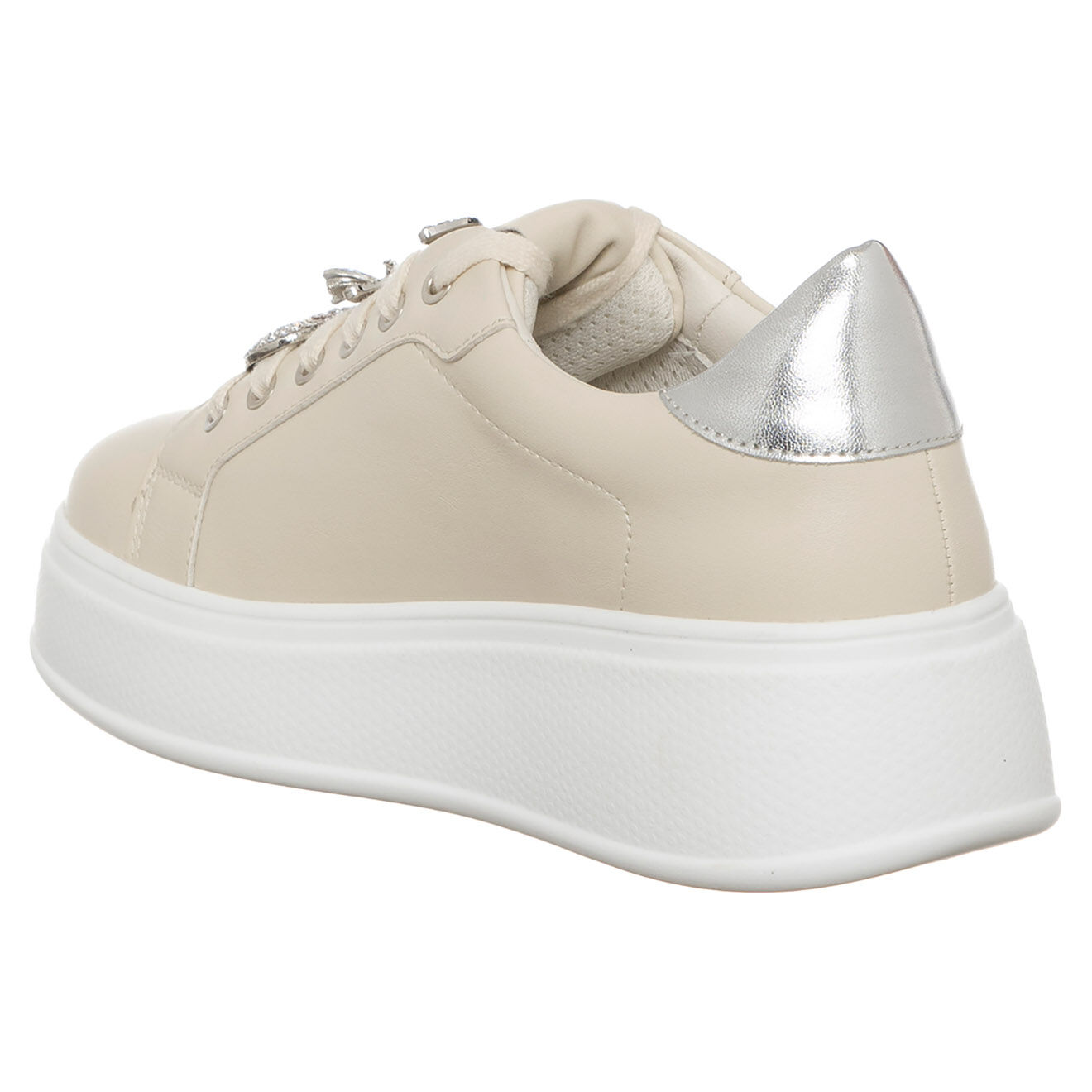 Loretta by Loretta Sneakers Laure beige/argenté
