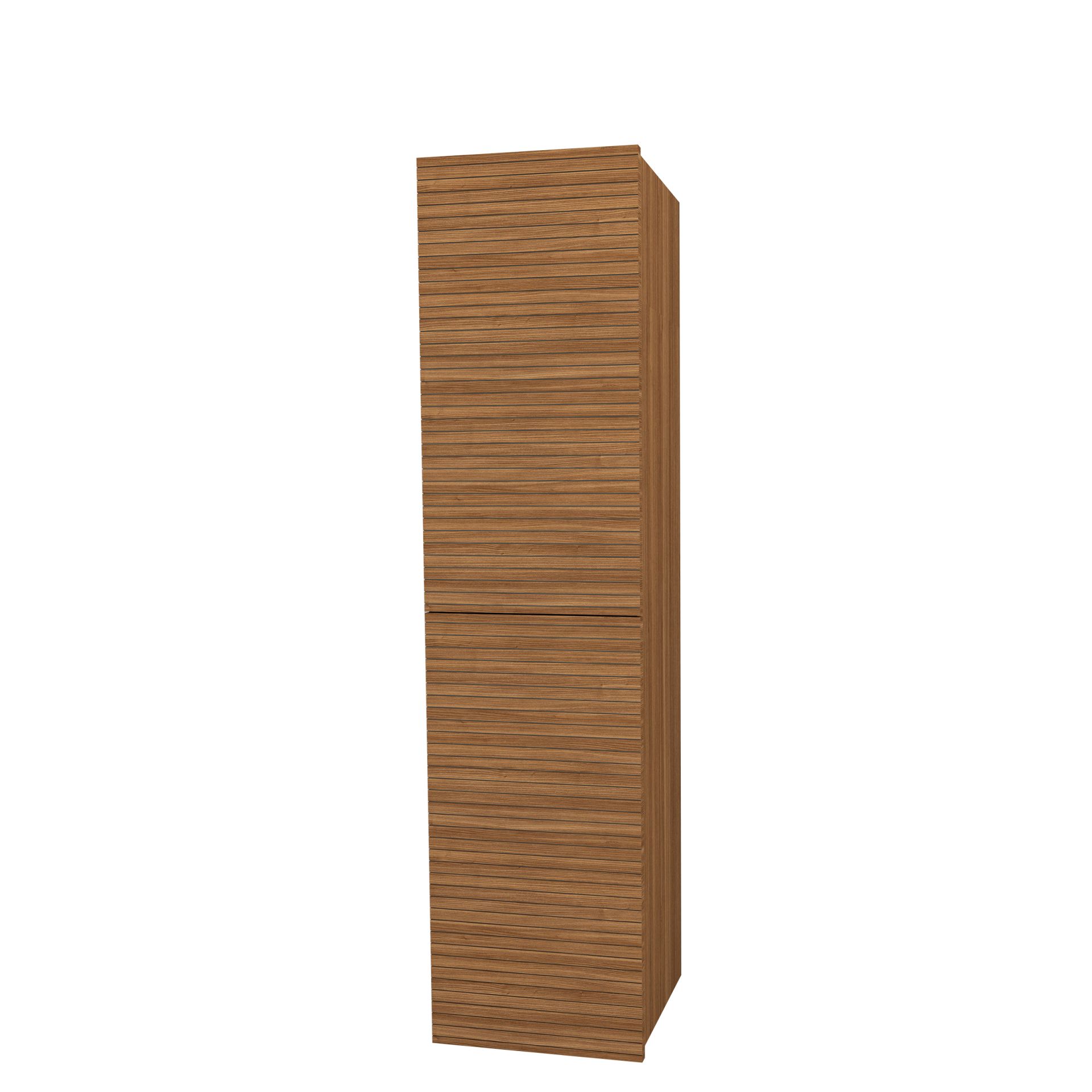 Sanigoods Maisy kolomkast ribbelfront 160cm walnoot