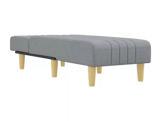 Prolenta Premium - Chaise longue gris clair tissu