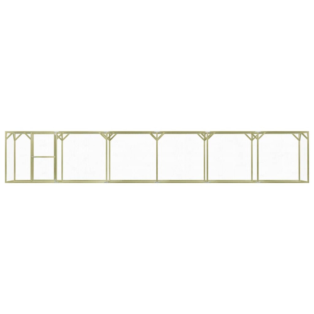 Poulailler 1,5 x 9 x 1,5 m pinède imprégnée