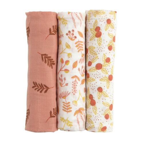 Boîte de 3 Langes Bio Babywear ESMEE - SAUTHON Baby déco