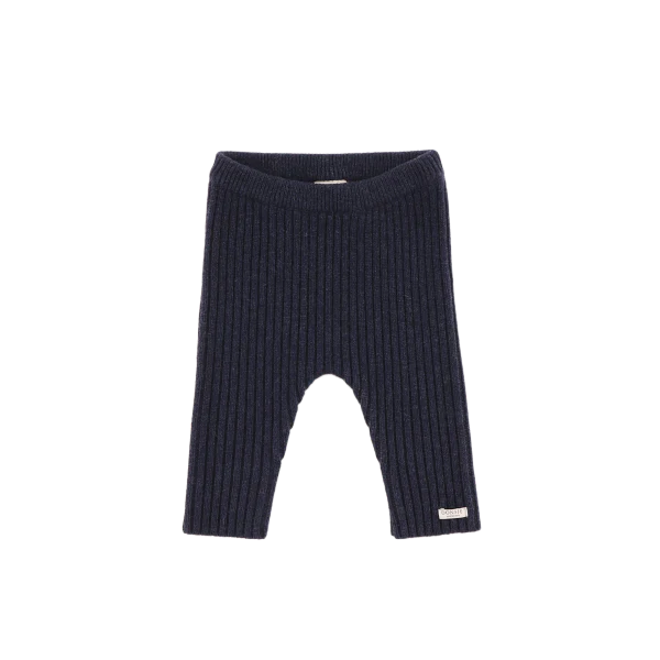 Nies Merino Wool Trousers | Blue Marine Melange