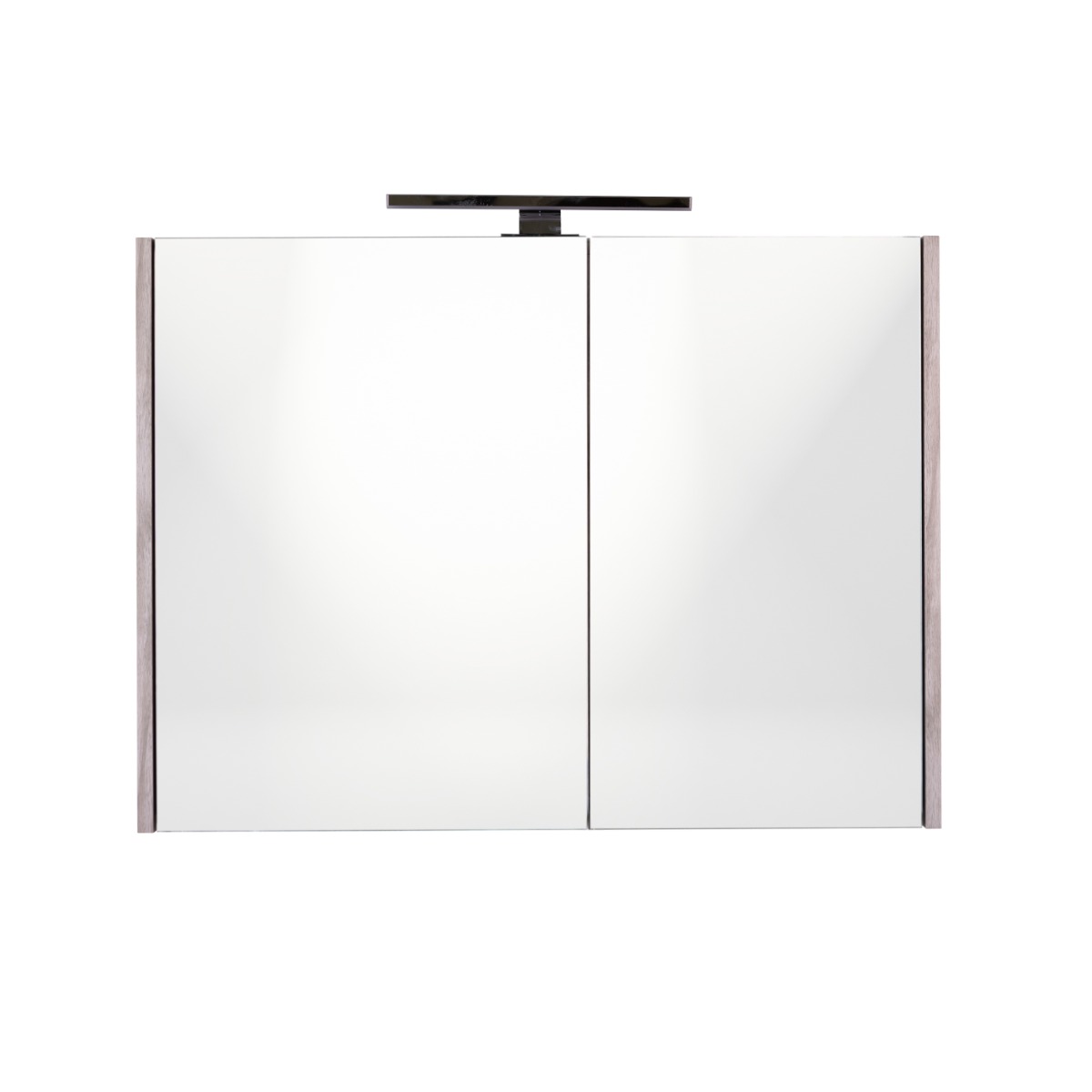 Best Design Happy spiegelkast met verlichting 80x60cm eiken grijs