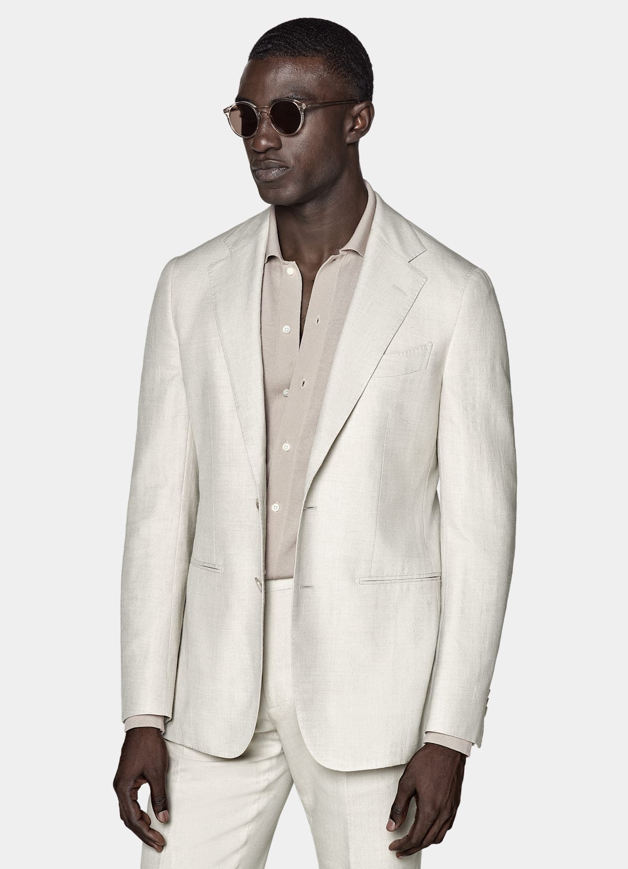 Costume Havana coupe Tailored marron clair