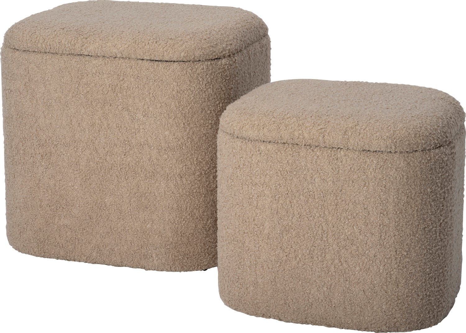 Intratuin poef met opbergruimte Maysa beige 40 x 36 x 38 cm
