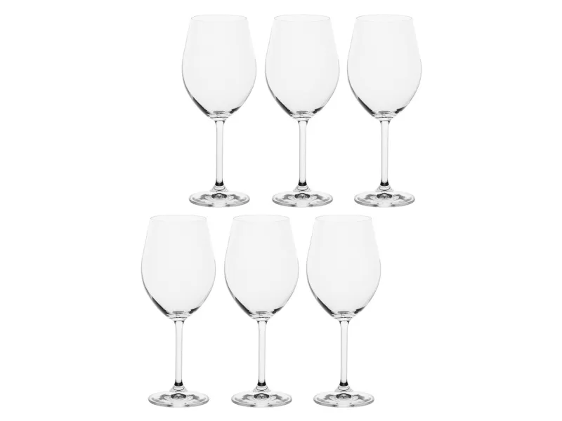 La Porcellana Bianca Sæt med 6 rødvinsglas Novello - Transparent, 425 ml