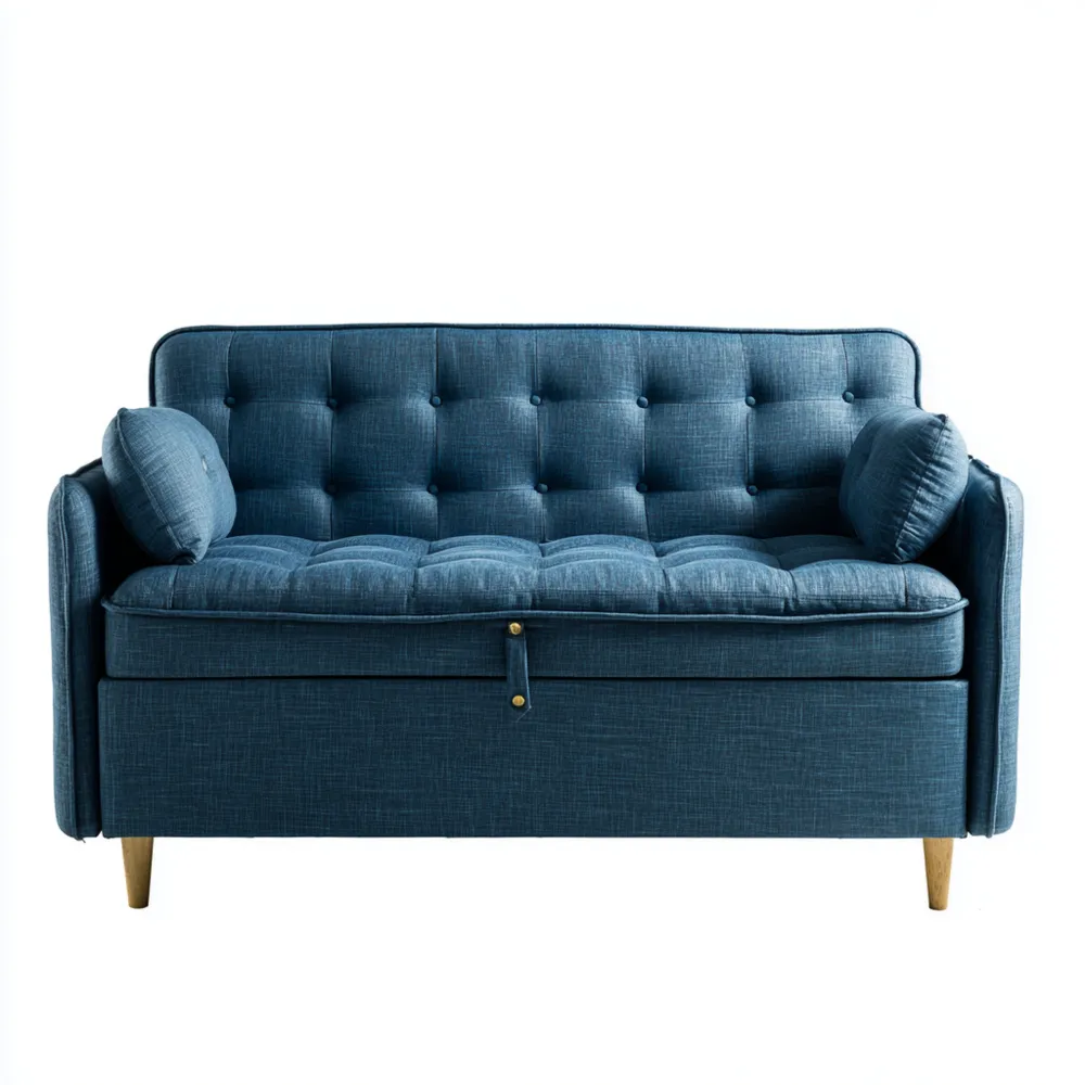 2-Sitzer-Sofa Stoffpolster 150x80x85 cm – Blau – Skandinavisches Desig