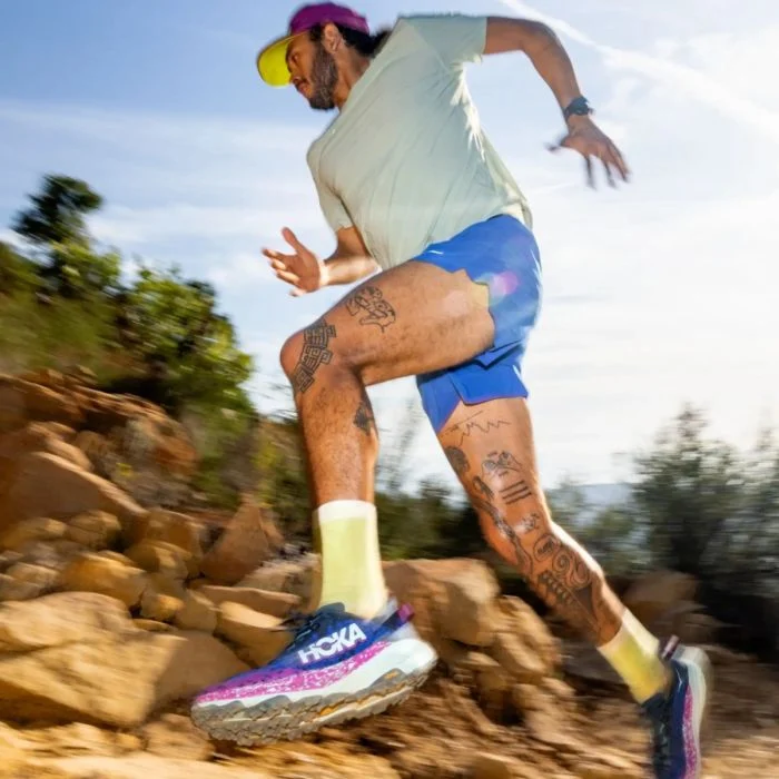 Hoka Herre Shorts Glide 5 Inch Shorts w/Brief Blå