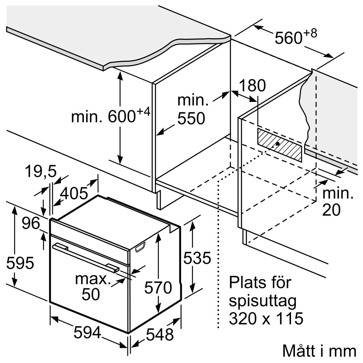 HB579GBR3 iQ500 Innbyggingsovn 60 x 60 cm, rustfritt stål