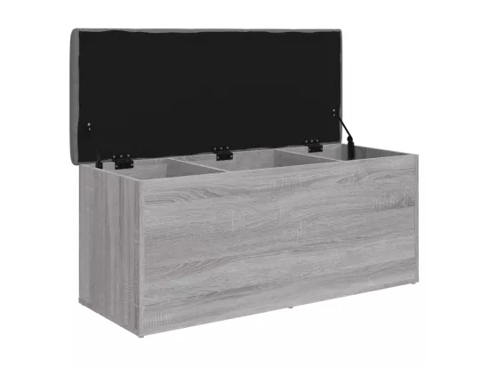 Banc de rangement sonoma gris 102x42x45 cm bois d'ingénierie