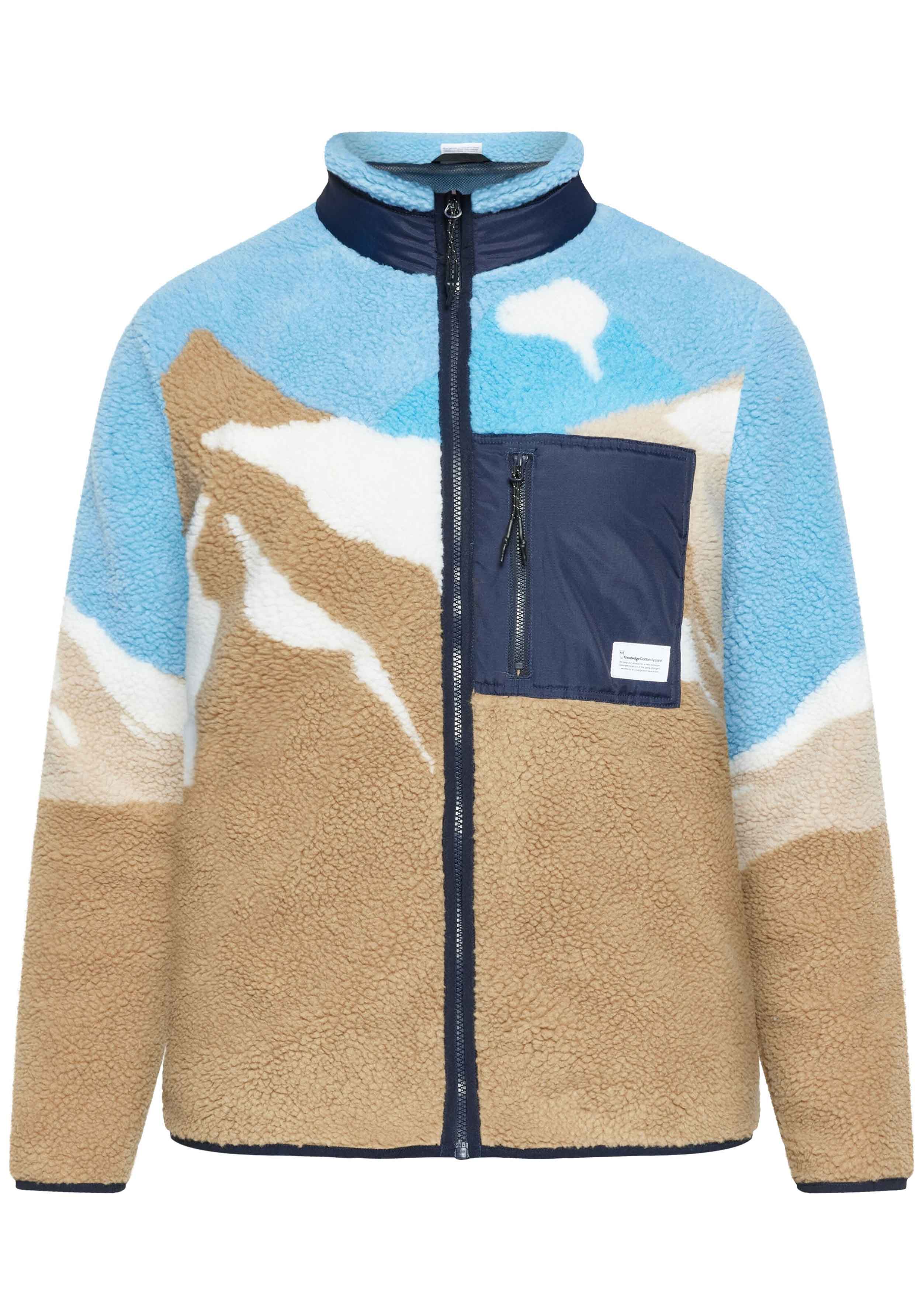 Knowledge Cotton Apparel Fleecejacke Mountain Teddy Blue