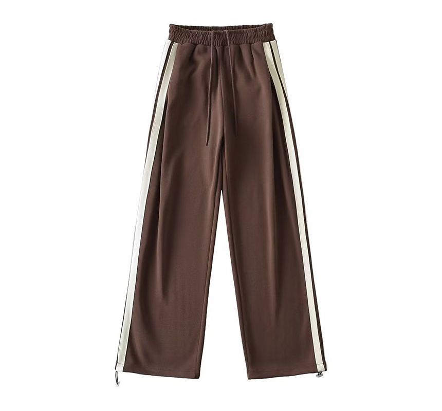 Amyway - Joggingbroek met hoge taille en trekkoord en dubbele streep