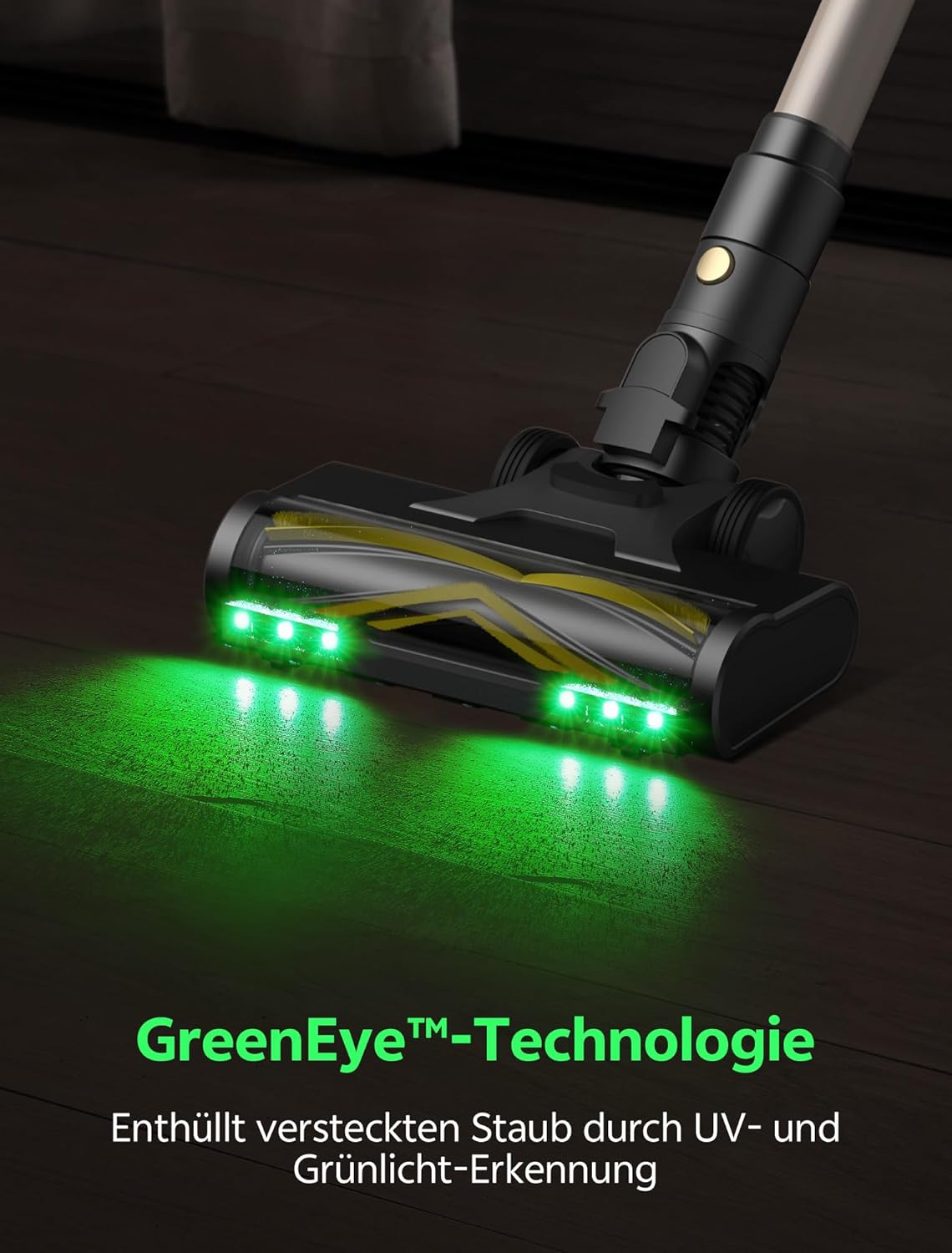 Ultenic Akku Staubsauger, 50000Pa/ 65Min, Staubsauger Kabellos mit GreenEye Technologie, Teleskoprohr& Freistehend, 6-stufige Filtration, Anti-Verhedderungs-Bürste, for Tierhaare/Teppiche/Hartböden
