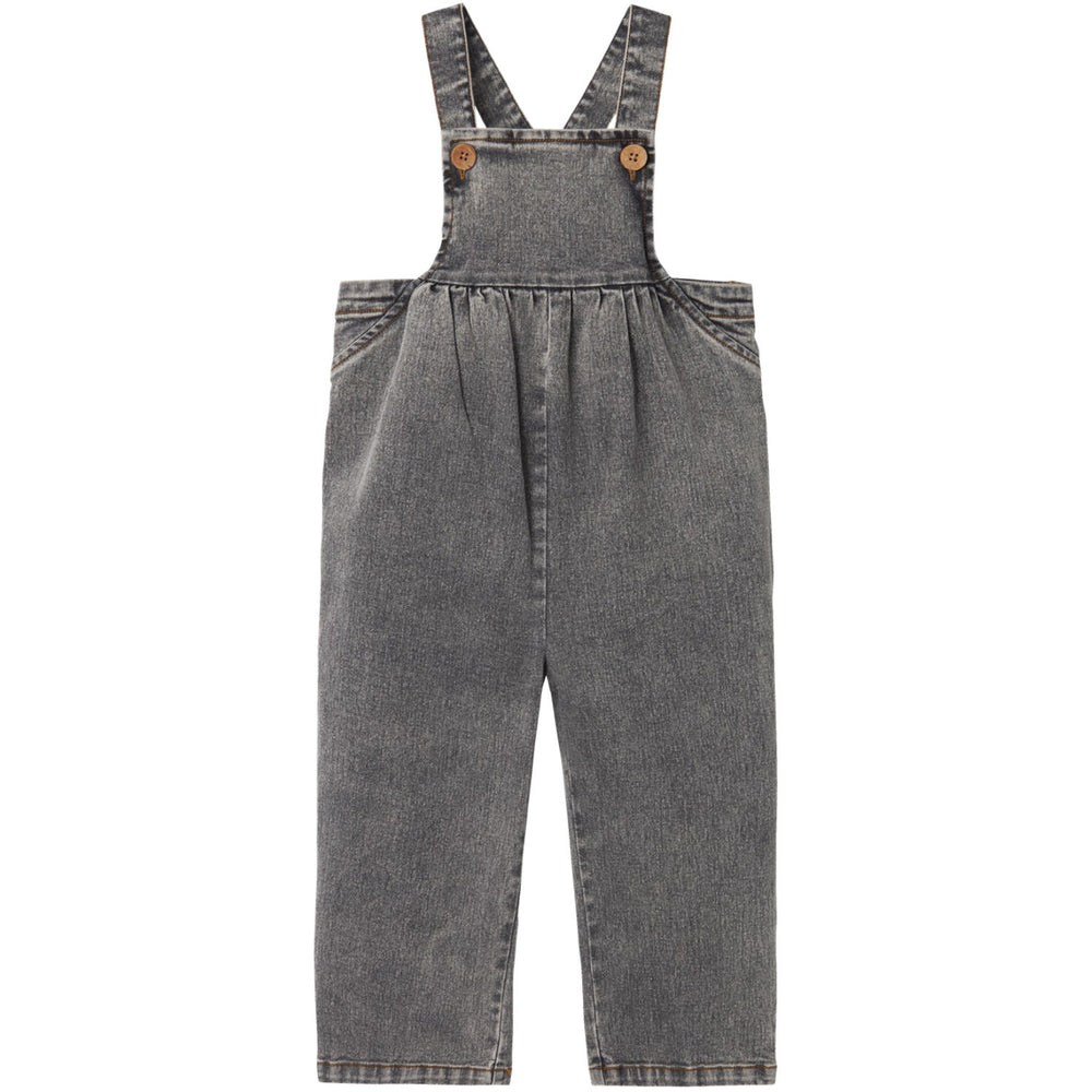 Køb Lil'Atelier Light Grey Denim Tems Loose Denim Overalls