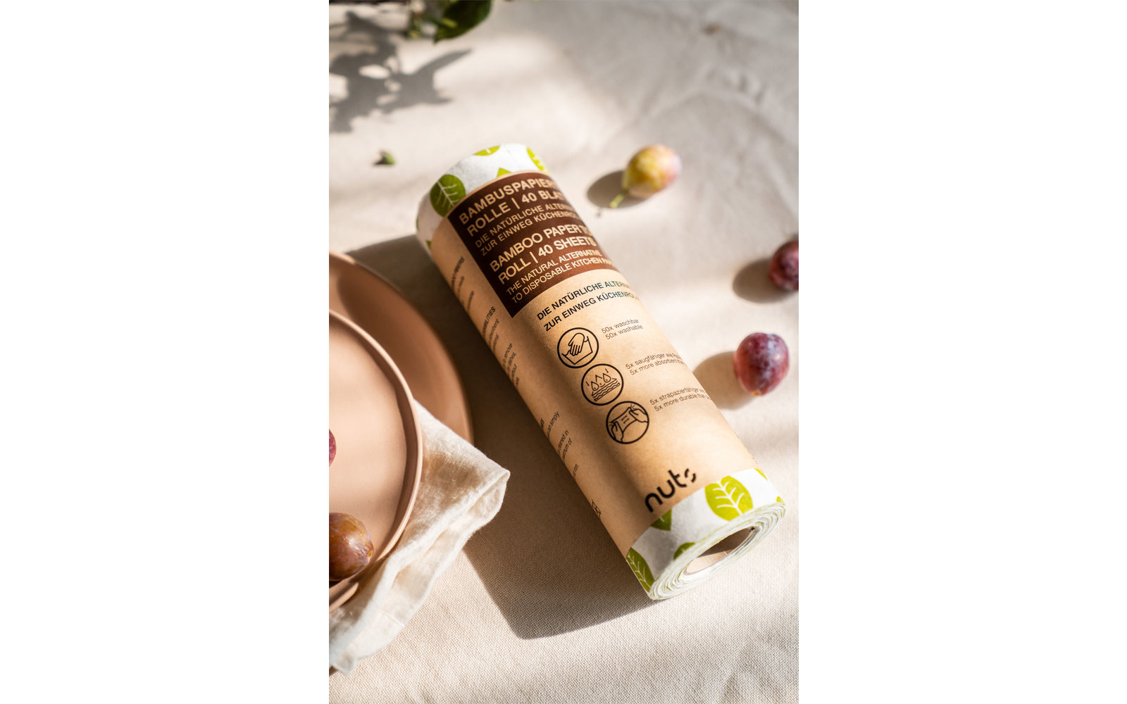 Nuts Innovations Bambus Papierrolle 40 Blatt