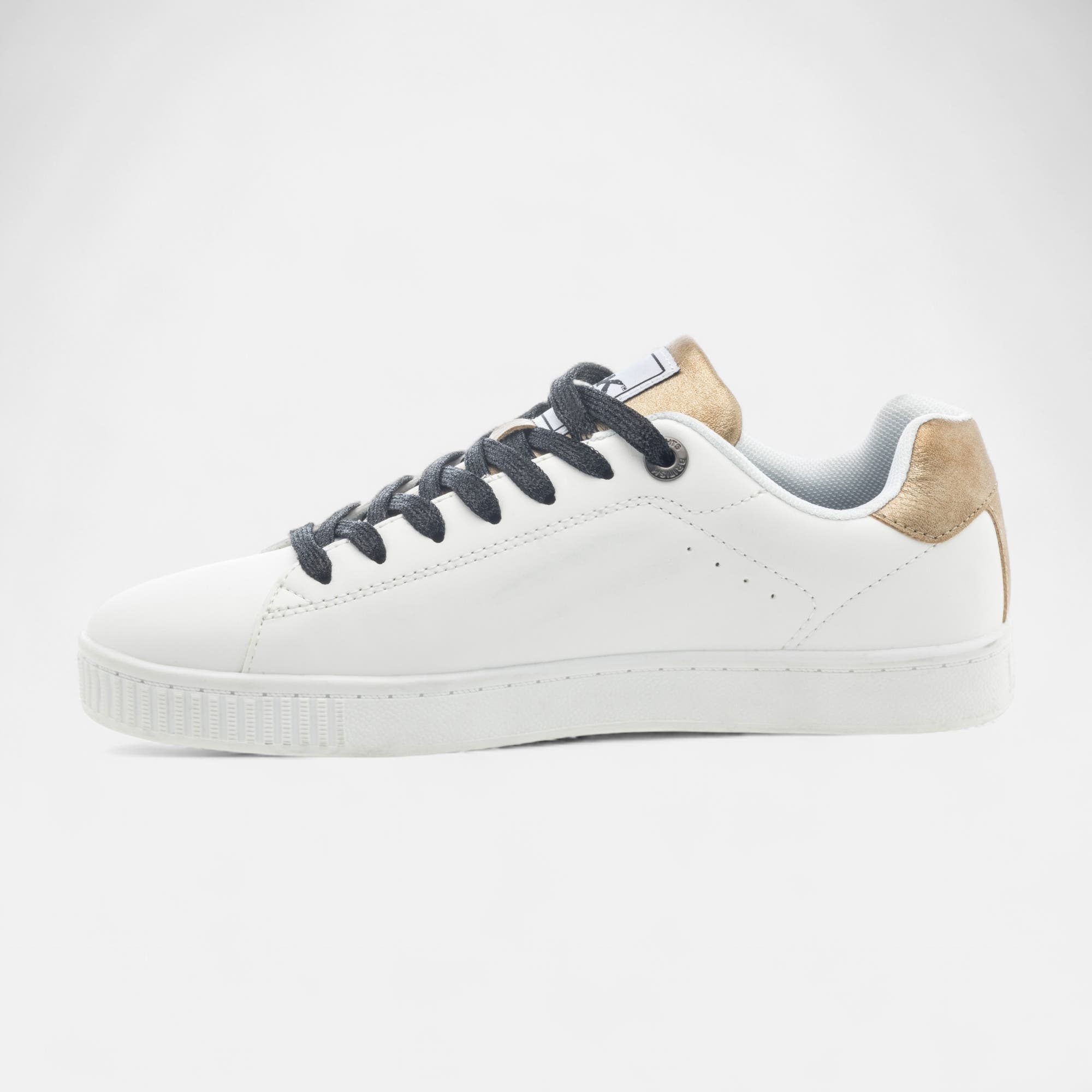 Baskets basses Femme blanc/or
