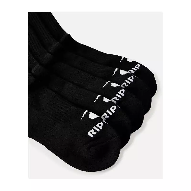 Chaussettes RIPCURL Brand Crew Sock 5-Pk Black
