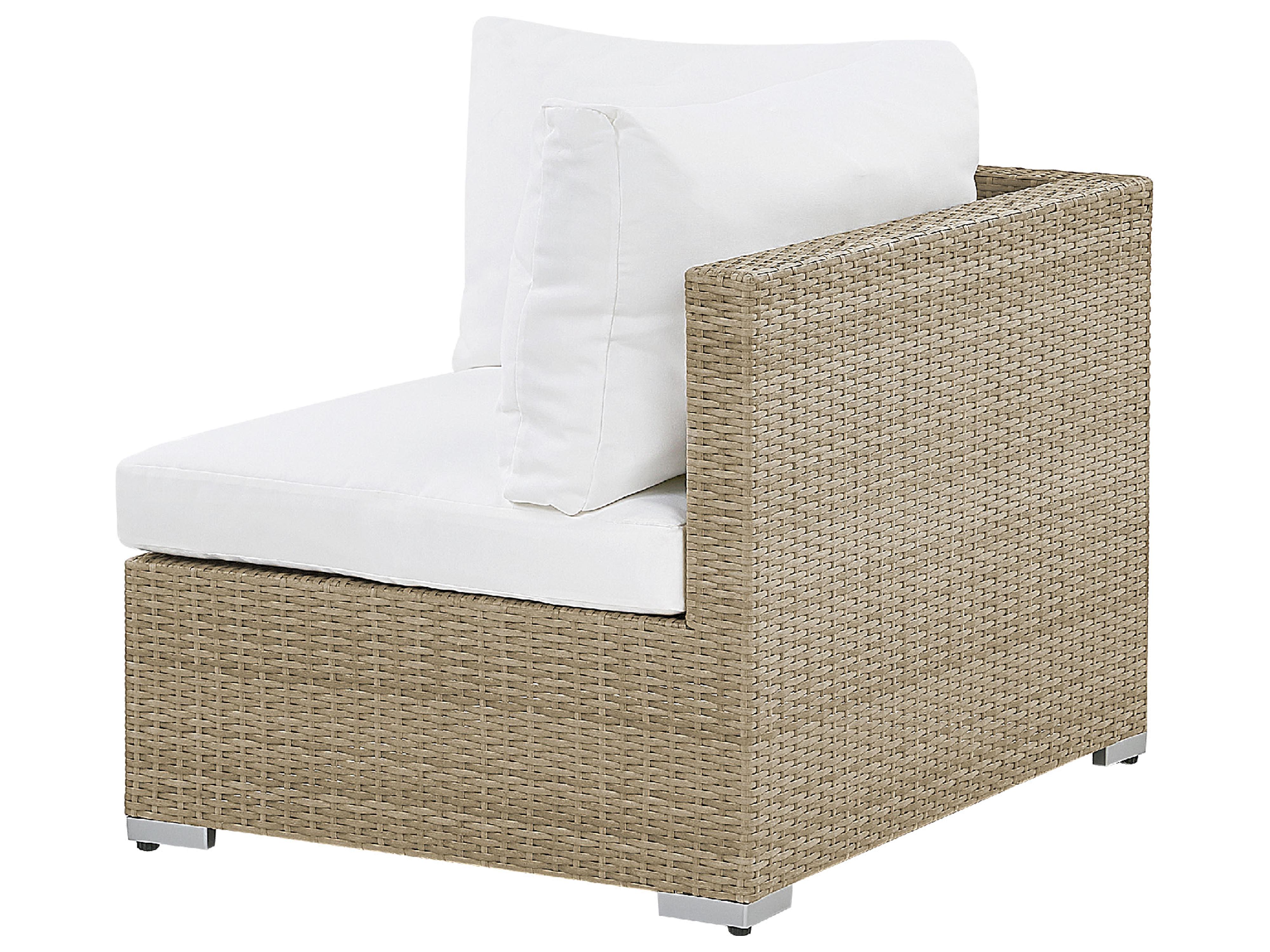 Loungeset met tafel 2-zits NOTO modulair PE rotan Lichtbruin