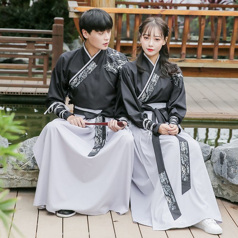 Pinocle - Draak geborduurd Hanfu kostuum / Hanfu jas