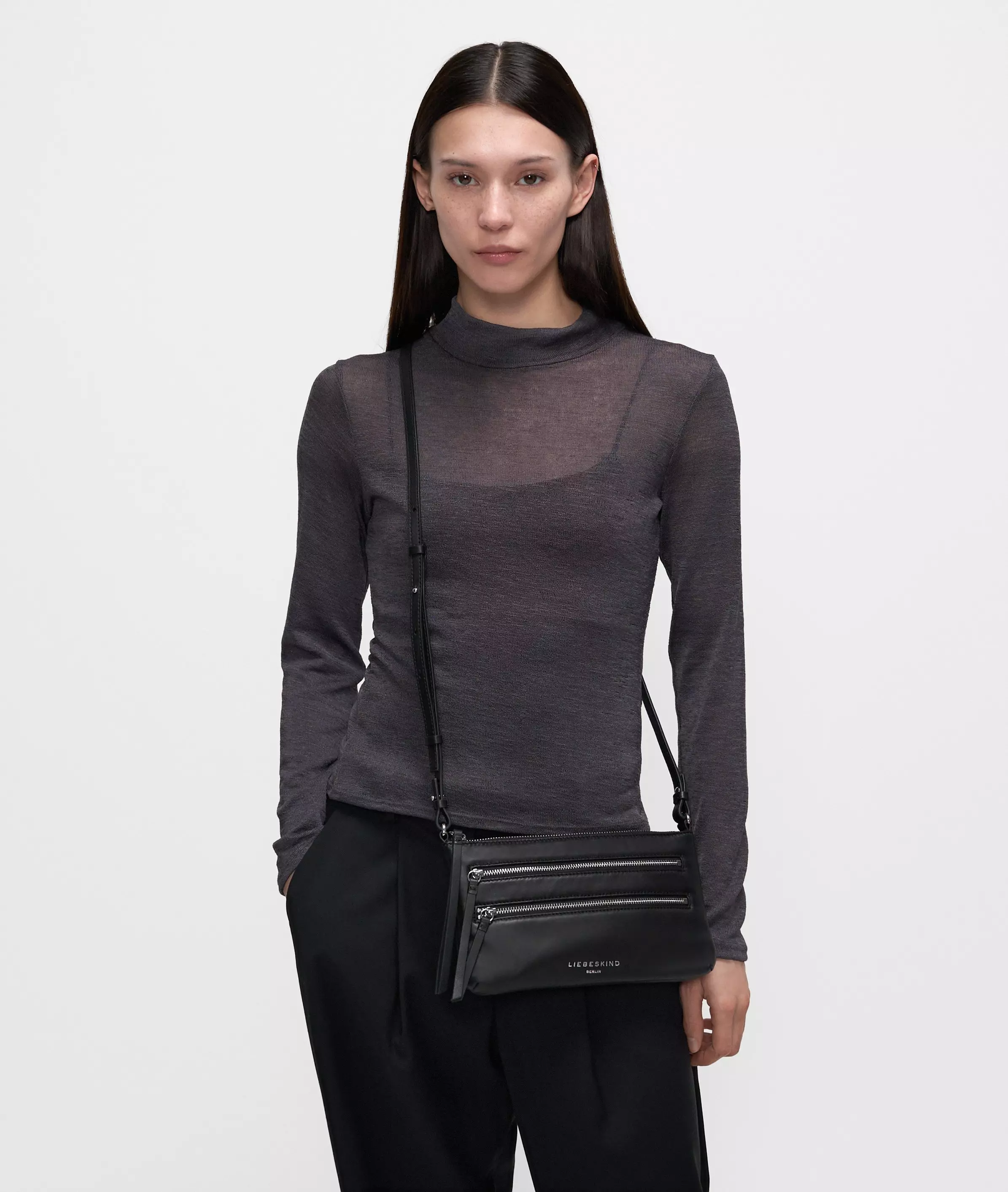 Crossbody Handy shoulder bag made from soft sheepskin