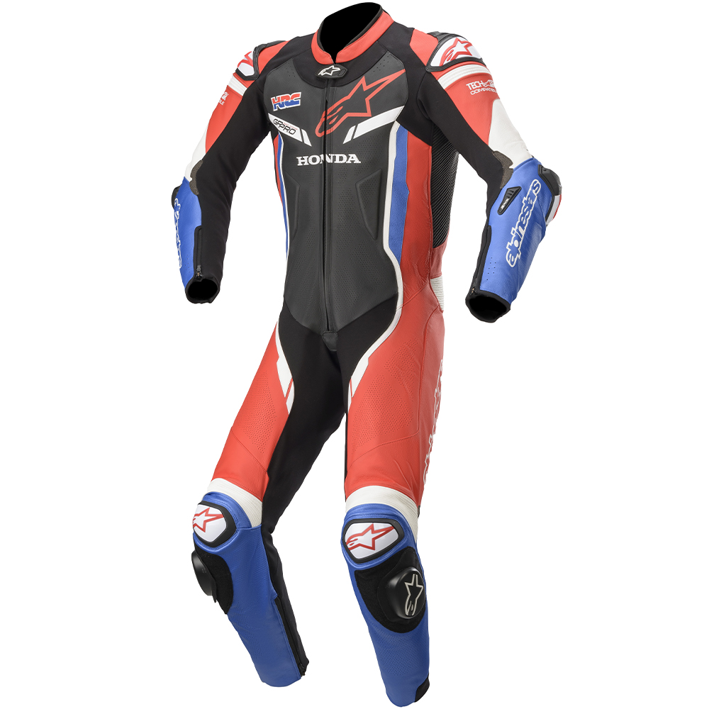 Alpinestars - Combinaison GP Pro V2 Honda Noir / Rouge / Bleu / Blanc