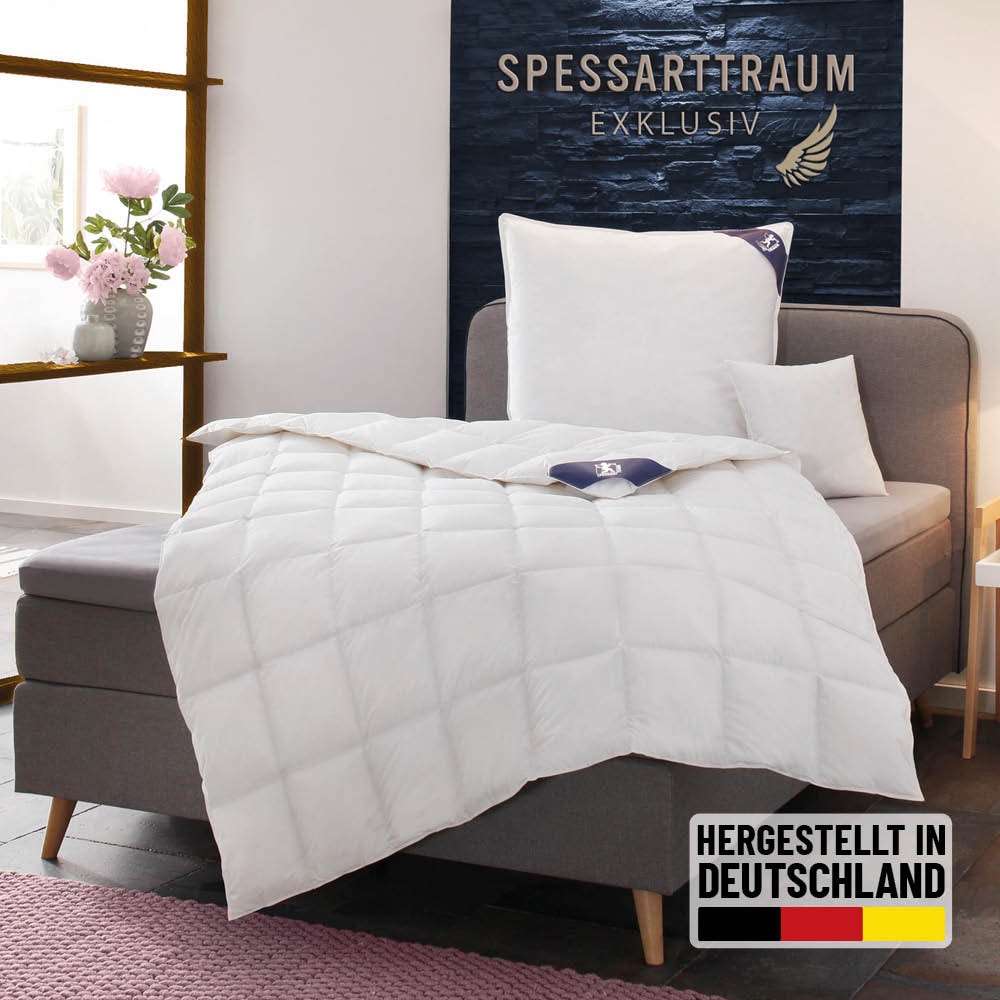 SPESSARTTRAUM Daunenbettdecke »Exklusiv, Bettdecken für Sommer und Winter, Decke« leicht Füllung 100DaunenKlasse1Downpasszertifiziert 1 Stk. tlg. 5 Wärmeklassen & 8 Grössen, Bestseller