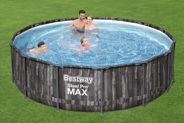 Bestway 5614Z, 13030 L, Indrammet pool, Voksen & barn, Stige, Træ, 47,4 kg
