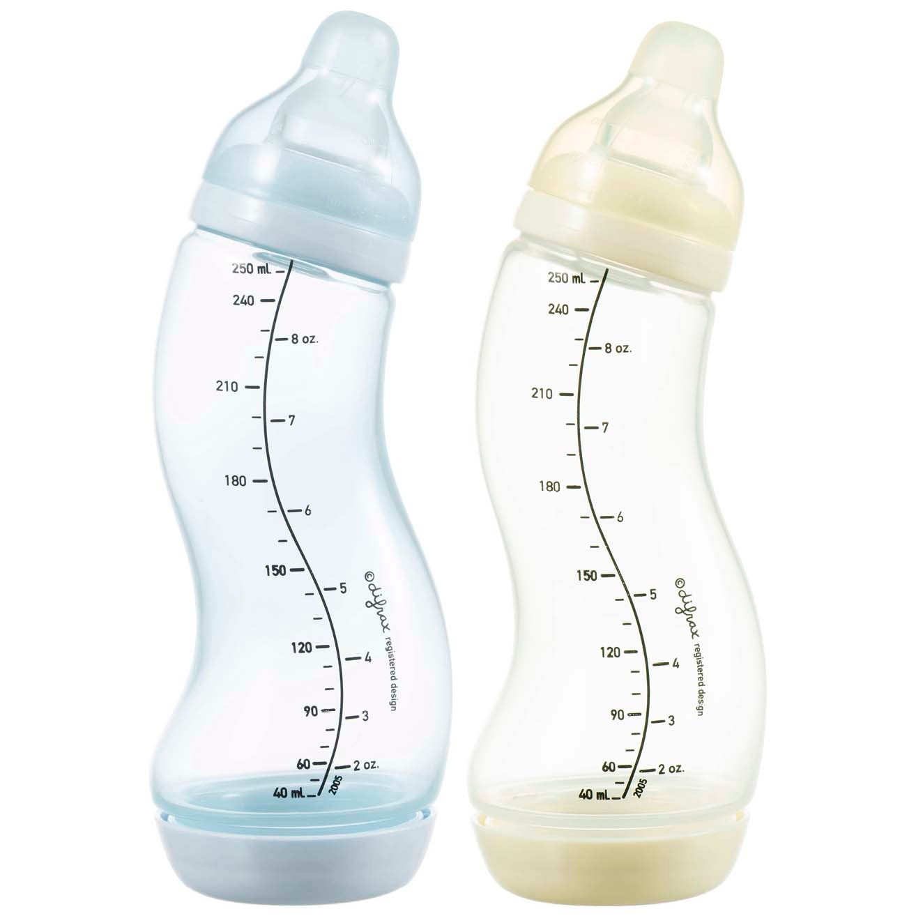 Difrax 2pck s-fles 250ml blauw
